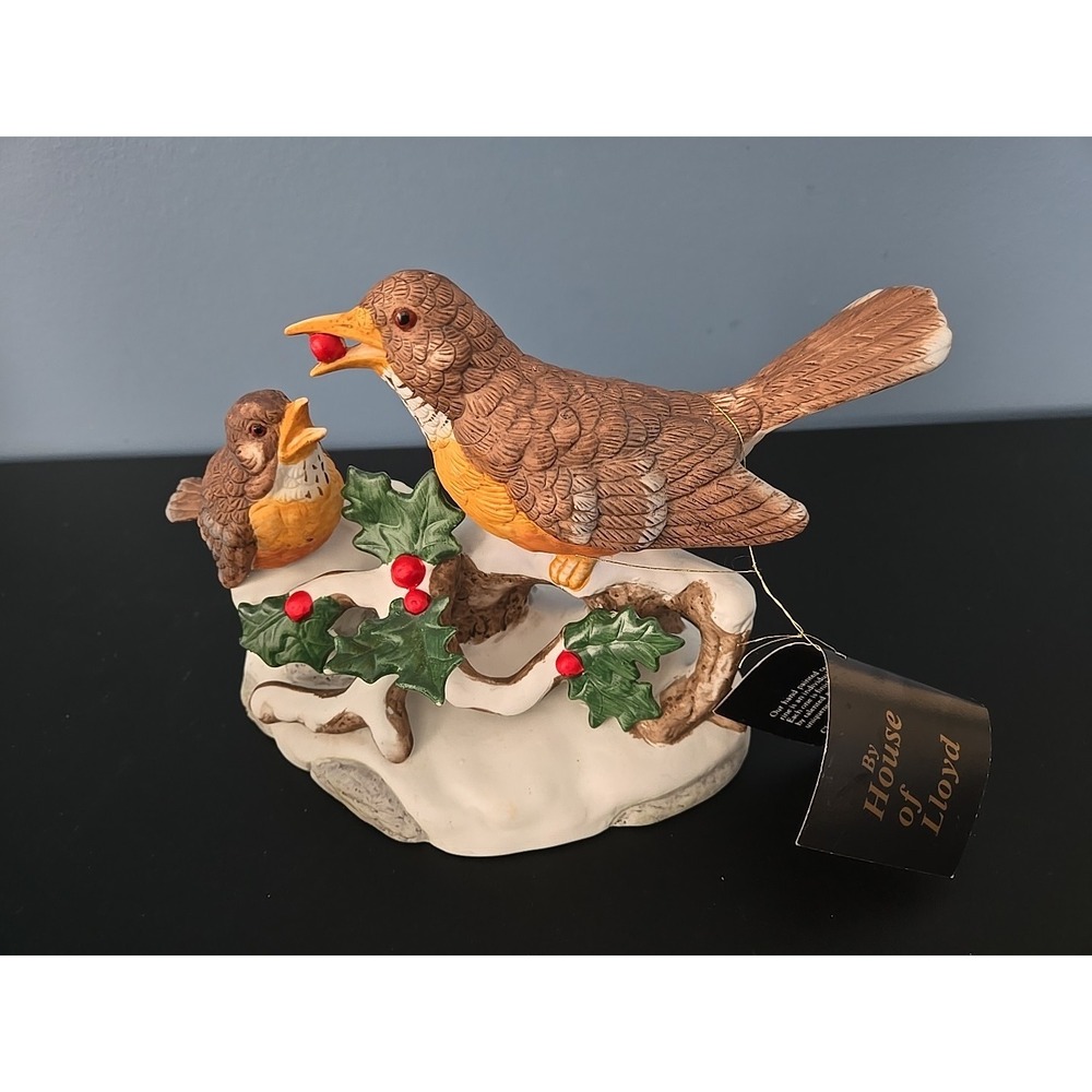 Vtg House Of Lloyd Christmas Around The World Robins Birds On Branch Holiday